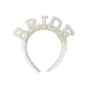 White Pearl Bride Headband