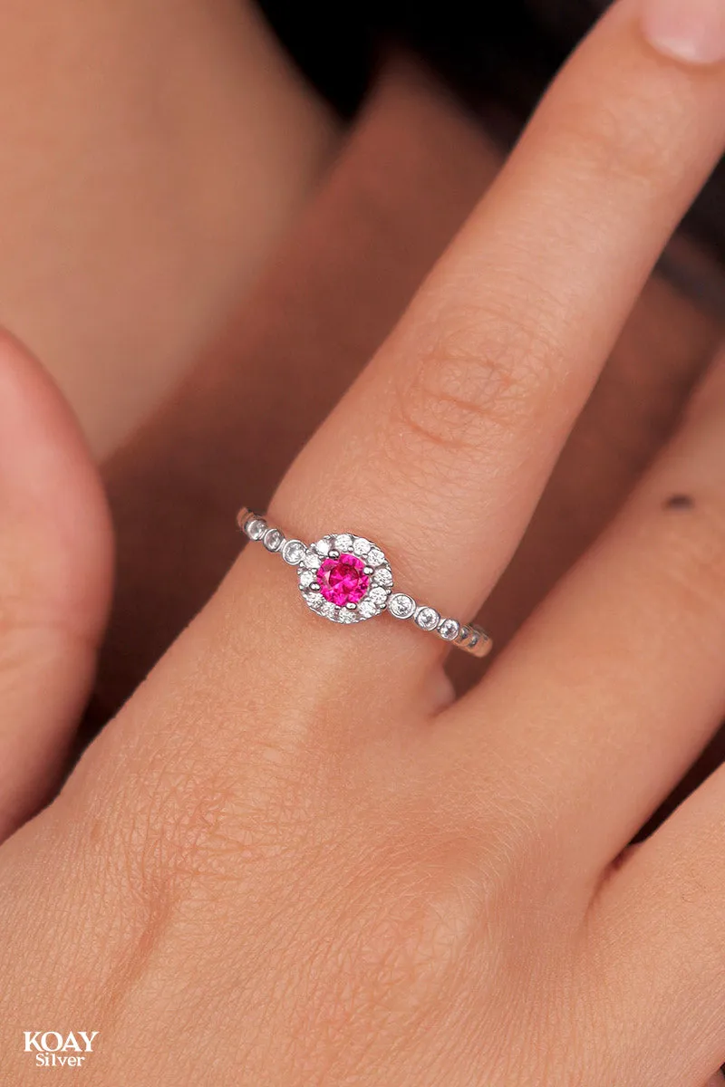 Zircon Ring (044-Pink)
