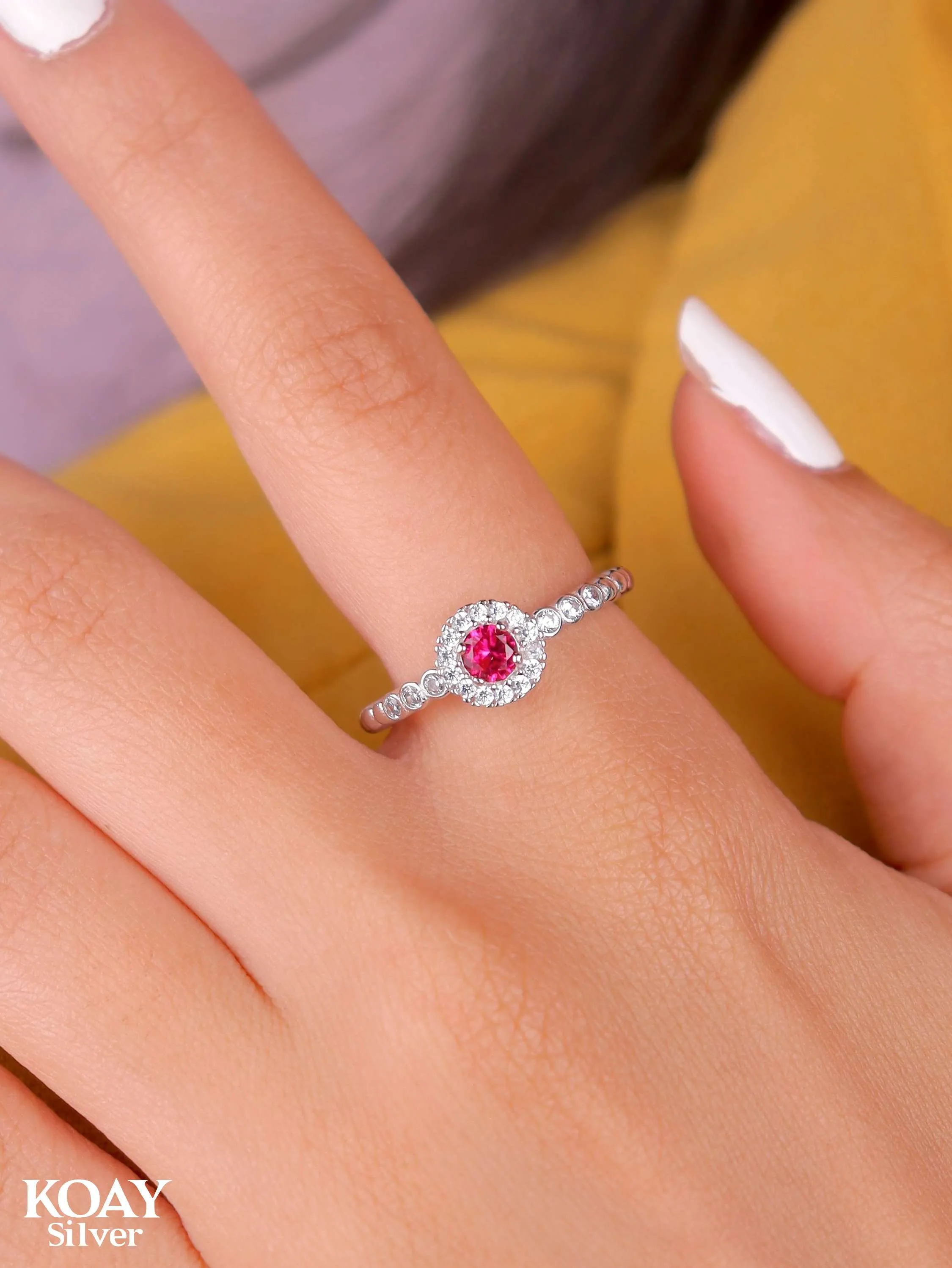 Zircon Ring (044-Pink)