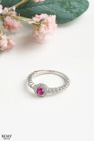 Zircon Ring (044-Pink)